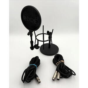 Rode SM6 shock mount with a detachable pop filter with XLR cables